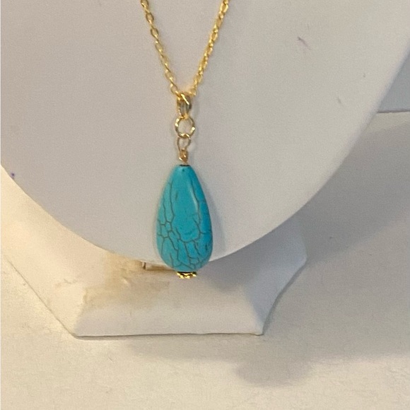 New Genuine Turquoise gemstone necklace - Picture 3 of 5